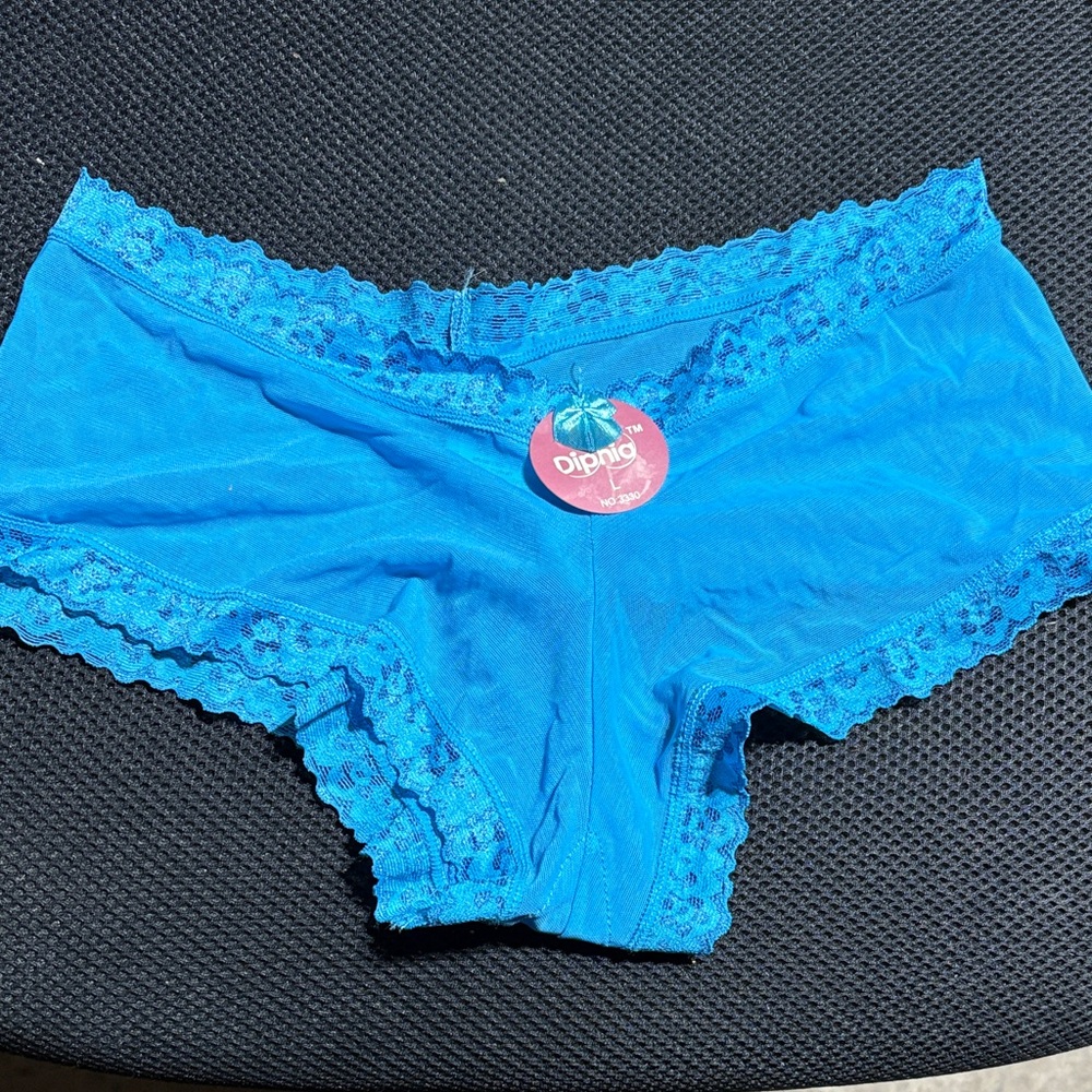 Women's Blue Lace Panties